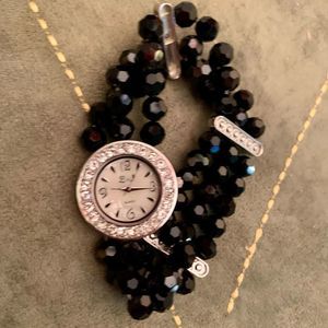 Vintage Crystal Bracelet watch, one size GUC